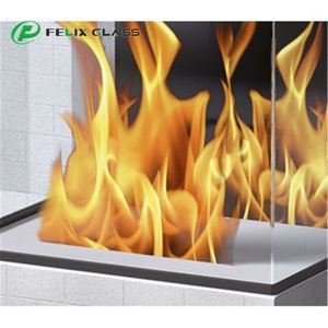 FELIX Industrial Solid Heat Tempered Glass for <b>Fireplace</b> and Electronic Display Panels - Product Image 3