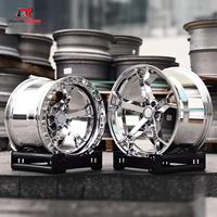 Jantes en alliage forgé chromées personnalisées Nismo V1 17 18 19 20 pouces 5x114.3 5x120 18x10 à cinq branches avec système Beadlock pour Nissan 350z 370z