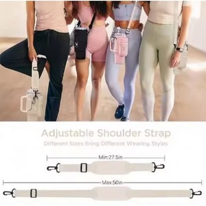 Free Sample <b>Hot</b> Sale 40 OZ BSCI Shoulder <b>Strap</b> Tumbler Cup <b>Water</b> <b>Bottle</b> Carrier Crossbody Sling Holder Bag with Zipper - Product Image 4