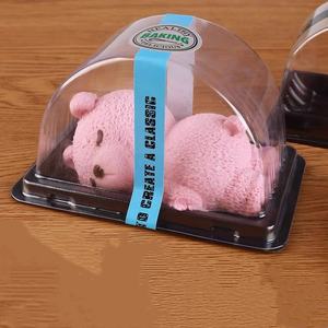 <span class=keywords><strong>Transparent</strong></span> PET Gâteau Rouleau Suisse Rouleau Tranche Conteneur Semi-<span class=keywords><strong>Cercle</strong></span> Blister Boîte Pain Boulangerie Pâtisserie Supermarchés Usage Industriel - Product Image 1