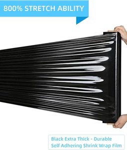 Hot Selling Sparkforest Black Stretch Film 50cm Width Heavy Duty LLDPE <strong>Pallet</strong> <strong>Wrap</strong> for Industrial Packaging - Product Image 3
