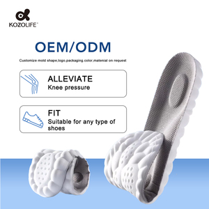 Semelles de <span class=keywords><strong>sport</strong></span> unisexes 4D à massage, super douces en PU et latex, avec soutien de la voûte plantaire, inserts orthopédiques pour la course et le basketball - Product Image 1