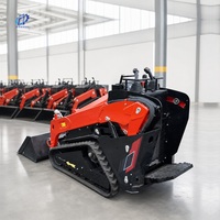 Mini-chargeuse compacte diesel sur chenilles en caoutchouc, prix concessionnaire, moteur Kubota, normes EPA EURO 5 CE, pour ferme, jardin, maison, cour