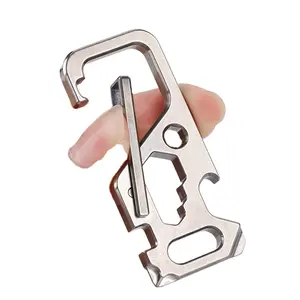 Free Sample CE Multifunction EDC Titanium Camping Tools Safety Carabiner Hook Outdoor Key Ring For Christmas Tourism