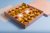 Boîte d'emballage personnalisée pour plats à emporter arabes, type tiroir, avec séparateur, pour Manakish, Chips, Mini Falafel, Tahini Fattah, Feteer