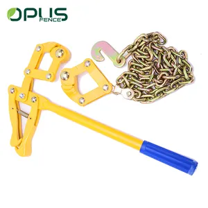 Fence tools waterproof cattle ranch electric fence steel yellow strainer with 1.2.m chain