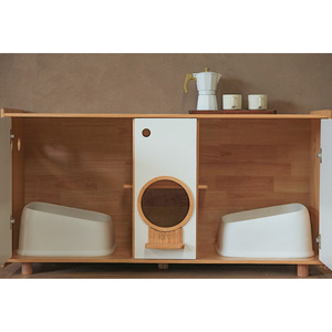 Muebles de Salón Personalizados al por Mayor, Gabinete de Almacenamiento para Arena de Gatos de MDF de Lujo Ligero, Extra Grande - Product Image 3