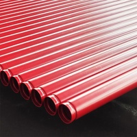 Tuyaux d'acier d'arroseuse de système d'incendie d'ASTM A795 G R.A ERW/couleur rouge RAL3000 de HFW