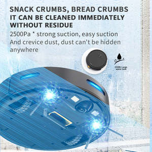 Robot <b>Vacuum</b> <b>Cleaner</b> Electric <b>Wet</b> <b>Dry</b> Hotel Use HEPA Filter Auto-Recharge Smart Sweeping Mop Floor Cleaning Brushless Motor - Product Image 5