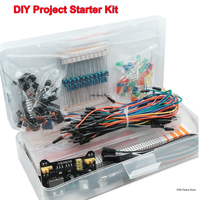 Kit de Démarrage de Composants Électroniques DIY pour R3 avec Boîte de 830 Points de Connexion, Pack de Pièces pour Expériences Circuiterie sur Platine d'Expérimentation