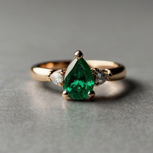 Anillo de Racimo Natural en Oro Amarillo, Joyería Fina de Diseño Floral Vintage, Piedra de Nacimiento de Mayo, Regalo de Alta Calidad, Lujo para Mujer - Product Image 6