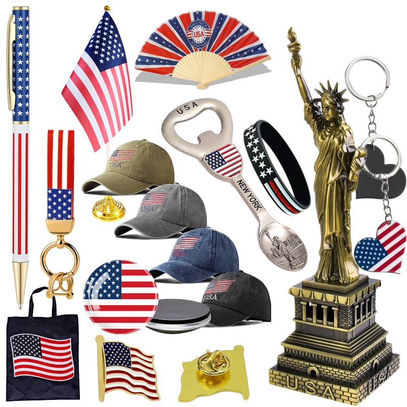 Banderas de señal de mano de mesa divertida promocional personalizada gorra de béisbol de moda sombrero recuerdos americanos pegatina magnética llavero