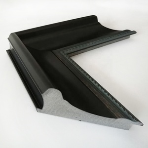 Modern Design <strong>Plastic</strong> <strong>Picture</strong> <strong>Frame</strong> <strong>Moulding</strong> Black Golden Over Size 100mm Wide for <strong>Picture</strong> <strong>Frames</strong> - Product Image 1