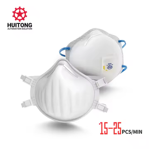 Penjualan pabrik sepenuhnya otomatis cangkir <span class=keywords><strong>N95</strong></span> P3 mesin pembuat masker 15-25 buah/menit garansi 1 tahun 3 lapisan atau 4 lapisan - Product Image 4