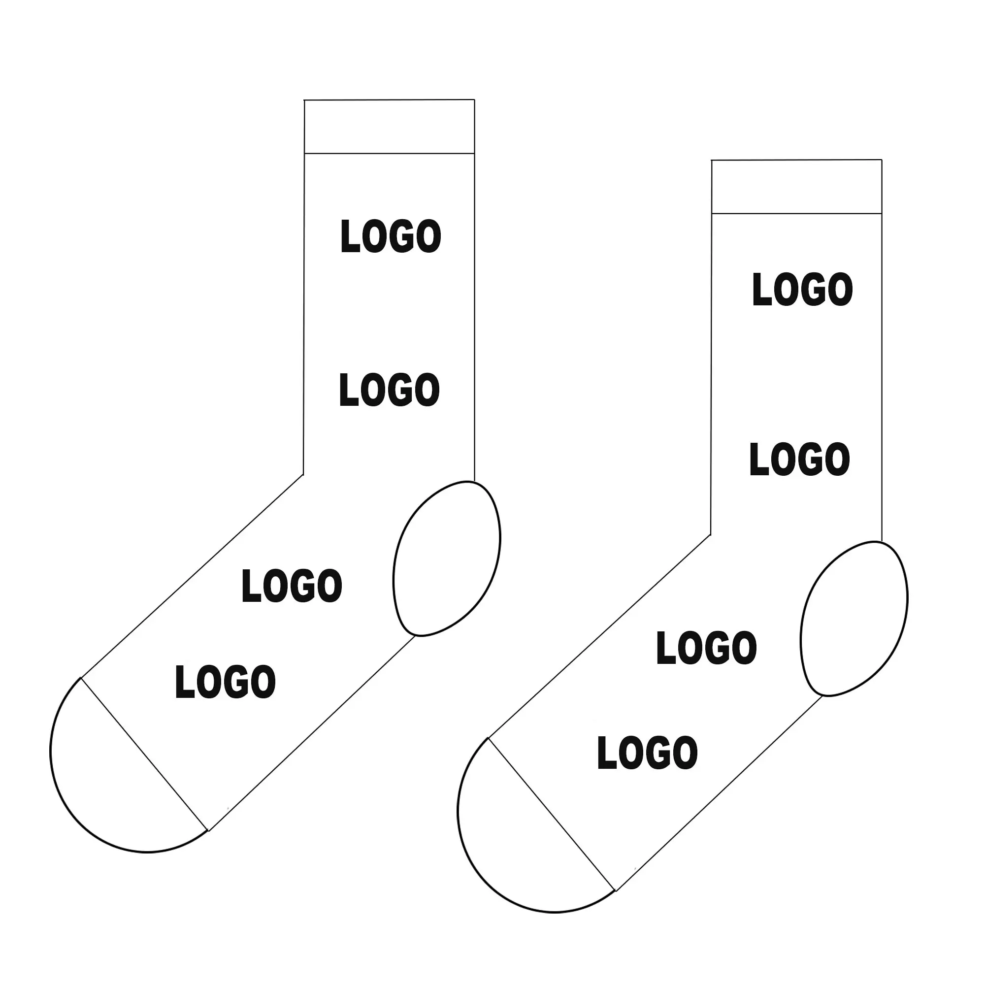 OEM özel ambalaj logosu rahat moda pamuk Spandex çorap nakış jakarlı Logo çorap