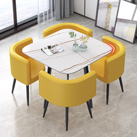 Ensemble table et chaises de salle à manger, mobilier moderne pour restaurant et maison, table de salle à manger, table ronde en marbre
