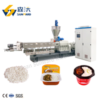 Ligne d'extrusion à double vis 2026 mise à jour pour usine de riz nutritionnel / usine de dal et de noyaux, avec four électrique à gaz intégré et sécheur
