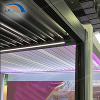 Pergola électrique à toit en aluminium pour toit à lames Pergola d'extérieur 6x6 Pavilion Garden Outdoor BBQ Cover