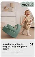 Kinder-Plüschsofa mit Cartoon-Design, Abnehmbarer und Waschbarer Bezug für Baby, Kleinkind, Kinderzimmer, Spielzimmer, Zuhause