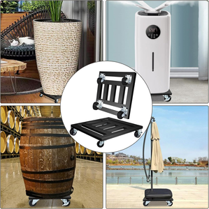 Plateau de support pour pot de plante mobile en métal de 12 pouces avec <span class=keywords><strong>roulettes</strong></span>, support de pot roulant robuste pour jardin, utilisation intérieure et extérieure - Product Image 1