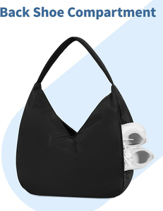 Grand sac de sport de voyage pour femme avec compartiment caché pour tapis de yoga et compartiment à chaussures - Product Image 3