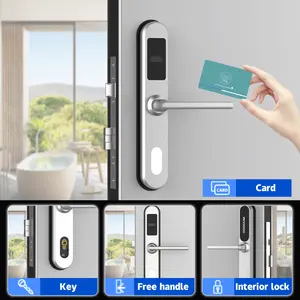 Goodum SS304 Slim thông minh khách sạn Hệ thống khóa cửa Swipe thẻ truy cập nhôm khóa cửa cho khách sạn và không gian thương mại