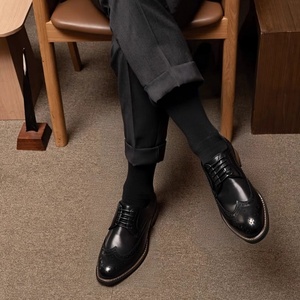 Nuevos Zapatos de Moda para Hombre que Aumentan la Estatura, con Cordones Elaborados, Estilo Brogue Hecho a Mano, Zapatos Casuales para Exteriores - Product Image 6