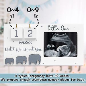 Sonogramme Cadre photo Cadre photo à ultrasons avec compte à rebours semaines de bébé Attendant que les <span class=keywords><strong>parents</strong></span> soient cadeau de grossesse Félicitations - Product Image 3