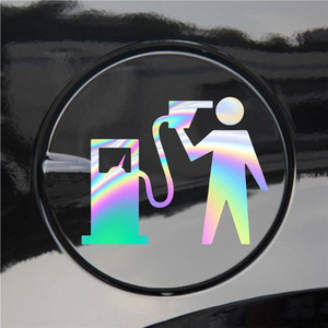 Adesivo Engraçado para Carro de Posto de Gasolina, Vinil Refletivo, Decalque Criativo de Desenho Animado para Tampa de Tanque de Combustível e Bomba de Óleo - Product Image 2