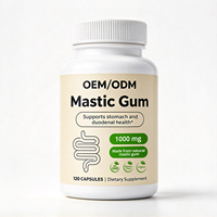 Capsules de Gomme Mastic OEM ODM Marque Privée 1000mg – Soutient la Santé Gastrique et du Dodécan, Végétalien, Sans OGM, Sans Gluten, Complément Alimentaire