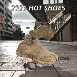 Chaussures de marche respirantes personnalisées, baskets légères type chaussette, à lacets, bout rond, chaussures de course décontractées - Product Image 2