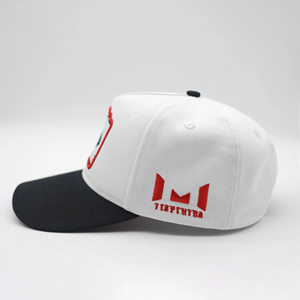 Vente en gros de haute qualité Logo personnalisé 5 panneaux Logo Patch tissé Casquettes de baseball à bord incurvé Chapeaux - Product Image 5