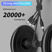 3 en 1 Cable de teléfono móvil USB C a Micro/Tipo c/cable de carga multifunción USB C personalizado