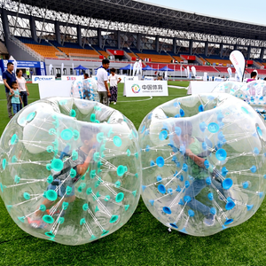 Ballon de football à bulles gonflable en PVC/TPU pour enfants et adultes, accessoires de divertissement commerciaux, tailles 1,2 m/1,5 m/1,8 m, pliable et léger - Product Image 1