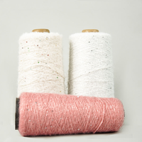Factory Wholesale 100% Cashmere Yarn+Lurex/Sequin/Bean 2/26NM Ready-Made Custom Fancy Yarn for Luxury Sweater