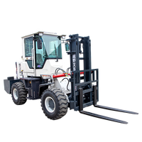 Chariot élévateur diesel tout-terrain 4x4 Hengwang 3,5-7 tonnes à mât bi-étages, fabriqué en Chine, certifié CE EPA, livraison gratuite