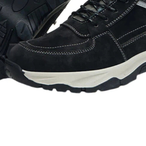 Chaussures de travail antidérapantes pour hommes, noires, semelle durable, chaudes, anti-écrasement, chaussures de sécurité montantes - Product Image 6