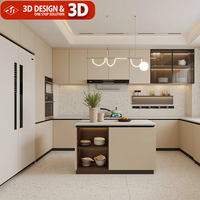 Servicio de Diseño de Interiores de Villas Modernas de Lujo con Renderizado 3D, Solución de Diseño Gráfico para Decoración del Hogar
