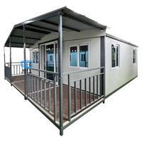 Contenedor de Casa expandible moderno con balcón de techo Contenedor cómodo prefabricado Casa de montaje Puerto Rico Australia