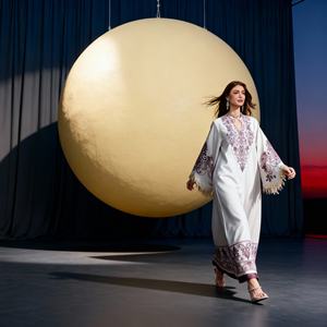 High Quality Printed Polyester Custom Abaya <b>Dress</b> for Muslim Women Elegant Party Wear Wholesale OEM - Product Image 2