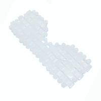 Masque rafraîchissant pour les yeux en cristal blanc naturel, petit et transparent, avec masseur en pierre pour la beauté et le bien-être