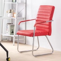 Chaise de bureau ergonomique exécutive en PU à dossier moyen, idéale pour salle de réunion et bureau – Prix abordable