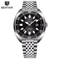 Montre mécanique de luxe pour homme BENYAR 5211 NEW 42MM, dégradé, acier inoxydable, lumière nocturne, automatique, plongée