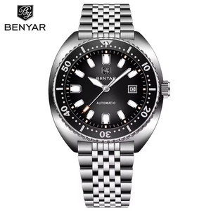 Montre mécanique de luxe pour homme BENYAR 5211 NEW 42MM, dégradé, acier inoxydable, lumière nocturne, automatique, <span class=keywords><strong>plongée</strong></span> - Product Image 5