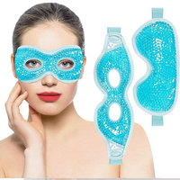 Masque oculaire OEM chaud/froid avec billes de gel rafraîchissantes longue durée pour les yeux gonflés et les cernes (relaxant)