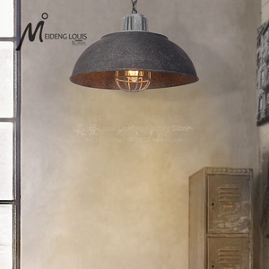 Industrial Retro Nostalgic <strong>Loft</strong> <strong>Lighting</strong> Small Iron Cage Wind Chandelier Pot <strong>Cover</strong> for Restaurant Bar Office Hanging - Product Image 2