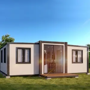 Chinese Factory Expandable Container 5 Bedroom Villa House Modern Luxury Prefabricated House