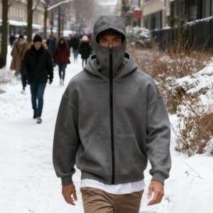 Caldo-vendita autunno inverno doppia <span class=keywords><strong>felpa</strong></span> <span class=keywords><strong>con</strong></span> <span class=keywords><strong>cappuccio</strong></span> per <span class=keywords><strong>uomo</strong></span> <span class=keywords><strong>e</strong></span> donna giacca <span class=keywords><strong>con</strong></span> <span class=keywords><strong>cerniera</strong></span> <span class=keywords><strong>con</strong></span> Design foderato per le stagioni autunnali primaverili - Product Image 4
