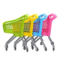 Carrito de compras pequeño para niños, juguete de parque de atracciones, carrito de mano para niños con bandera para tienda minorista