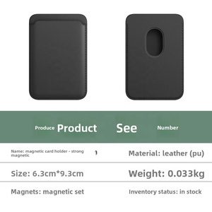 13 Pro Max ve 12/14/5/6 için Manyetik Suni Deri Kart Tutucu, Yatakta Kullanıma Uygun - Product Image 5